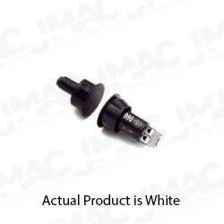 GRI 8080-T-WW10K 3/4" Steel Door Recessed Switch Set, White, Standard Gap Up to 1/2", Closed Loop, Screw Terminals, 10K Resistor