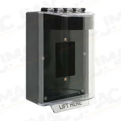 STI 13420NK Universal Stopper with Horn, Enclosed Back Box, Sealed Mounting Plate, No Label, Black