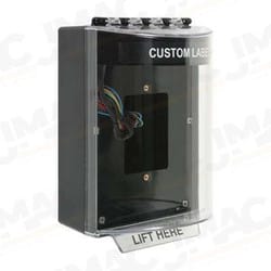 STI 13430CK Universal Stopper with Horn & Relay, Enclosed Back Box, Sealed Mounting Plate, Custom Label, Black