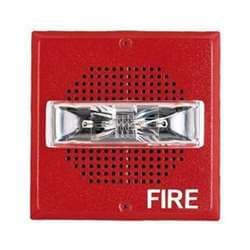 Cooper Wheelock E70H-24MCW-FR High Fidelity Speaker Strobe, Red, Wall Mount, FIRE Lettering