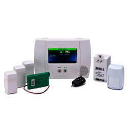 Honeywell Ademco L5200PK LYNX Touch with (3) 5816WMWH Door/ Window Transmitters, (1) 5834-4 Four-button Wireless Key and (1) 5800PIR-RES Wireless Motion Detector