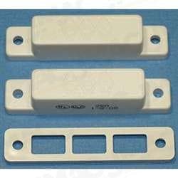 GRI 28CXWG-W Surface Mount Magnetic Reed Switch Set, White, SPDT, Extra Wide Gap Up to 2", Concealed Terminals