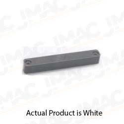 GRI M-20-W Magnet, White, 3/8" x 1-1/2", Inside 1/2" x 1/2" x 4" Industrial Surface Screw Mount Case