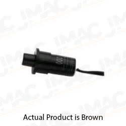 GRI PB-101-B 9/16" Press Fit Push Button/Plunger, Open Loop, Wire Leads, Brown