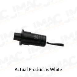 GRI PB-102-W 9/16" Press Fit Push Button/Plunger, SPDT, Wire Leads, White