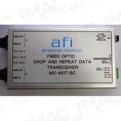 American Fibertek MX-481T-1FSC RS485 Drop & Repeat Data Transreceiver, Multimode, SC Connectors, 1550nmTx/1310Rx, One Fiber
