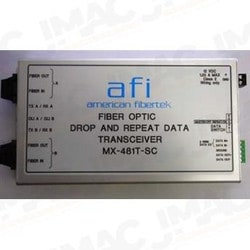 American Fibertek MX-481T1FSLST RS485 Drop & Repeat Data Transreceiver, Single Mode, ST Connectors, 1310nmTx/1550Rx, One Fiber