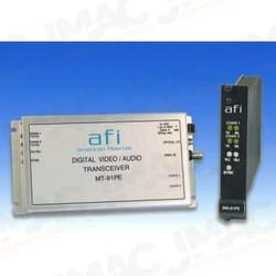 American Fibertek RT-91PE One Way Digital Video Rack Card Transmitter, Two 10/100Base-TX Ports Ethernet, Multimode