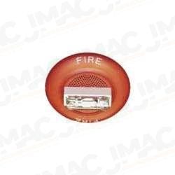 Cooper Wheelock E60H-24MCC-FR High Fidelity Speaker Strobe, Red, Ceiling Mount, FIRE Lettering