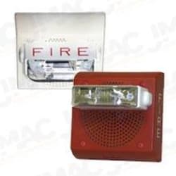 Cooper Wheelock Weatherproof ET70WP-2475W-FW Speaker Strobe, White, Wall Mount, FIRE Lettering, Single Candela