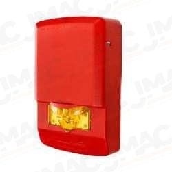 Cooper Wheelock Industry's First LSTR-ALA Notification Appliance, Amber Lens, Red, Wall Mount, ALERT lettering