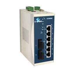 EtherWAN EX36180-00B 8-Port 10/100BASE-TX Industrial Web-Smart PoE + Ethernet Switch, Terminal Block & DC Jack