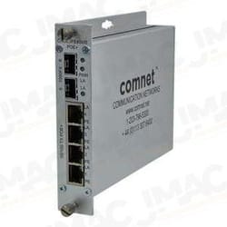 ComNet CNGE2FE4SMS 6 Port Gigabit and 10/100 Mbps Ethernet Self-Managed Switch, 2 SFP FX, 4TX