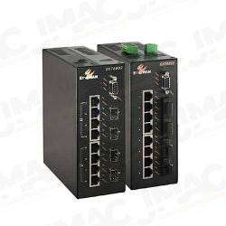 EtherWAN EX78401-0AB-T 4-Port 10/100BASE-TX PoE + 1-Port 1000BASE-LX (SC, 10km) Gigabit Hardened Managed Ethernet Switch, 4 Ports IEEE802.3at & 4 Ports IEEE802.3af PoE