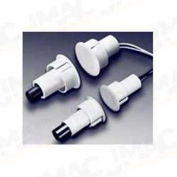 UTC Interlogix (Formerly GE Security/Sentrol) 1076D-G Recessed Steel Door Contact, Wire Leads, 1" Diameter, 1/2" Gap, DPDT, Gray