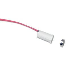 UTC Interlogix (Formerly GE Security/Sentrol) 1125W-N Recessed Stubby Press Fit Magnetic Contact, Wire Leads, 3/8" Diameter, 3/4" Wide Gap, White
