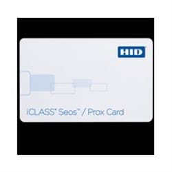 HID 5106RGGMNM iCLASS Seos Prox Card, 8kB, Prox Prog with HID Format, White with Gloss Finish