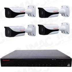 Honeywell Video HEN04121BB Performance Series IP Embedded NVR Kit, H.264 1080p 4 Channel NVR 2TB and 4 Pieces H.264 1080p IR Bullet Cameras