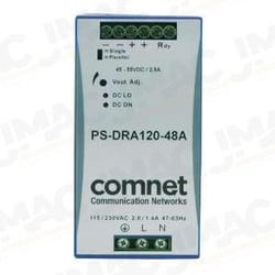 ComNet PS-DRA120-48A 48VDC 120W DIN Rail High Temp Power Supply for PoE Applications