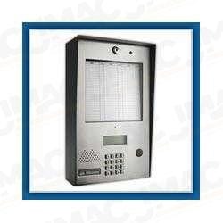 Mircom Technologies TX3-120U-A Surface Mount Universal Enclosure, Rain Hood, 4x20 LCD Display, 200 Name Controller, 120 Name Illuminated Paper Directory, PS-4P Transformer.