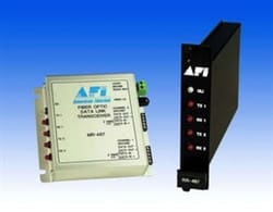 American Fibertek RTX487 RS485/RS422 Data System, One Fiber Rack Card, Multimode, ST Connectors, 1310nm Tx