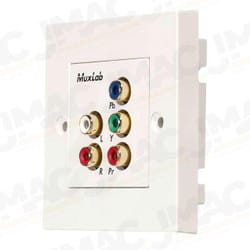 Muxlab 500058-WP-UK Component Video/Stereo Audio Wall Balun, UK