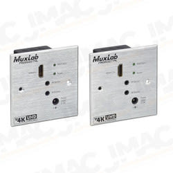 Muxlab 500451-WP-RX HDMI Wall-Plate Receiver, HDBT Lite, UHD-4K