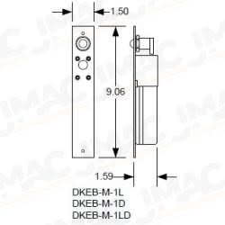 Doorking DKEB-M-1L Deadbolt, Fail-Safe, Lock Sensor