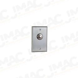 Camden CM-9090-8 Mechanical Vandal Resistant Push/Exit Switch, PUSH TO LOCK, Single Gang, DPDT Maintained, Brushed Aluminum