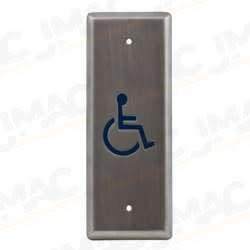 Camden CM-25-1-PB Narrow Push Plate Switch, Vertical Mounting, Blank Faceplate, Polished Brass Finish