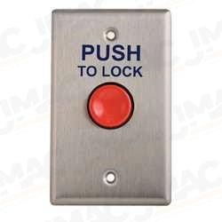 Camden CM-280-3F Stainless Steel Economy Button, Single Gang, POUSSEZ POUR OUVRIR