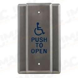 Camden CM-35-4AR-OB Narrow Push Plate Switch, Single Gang Mounting Plate, ADA Logo with Right Arrow, Oil Rubbed Bronze