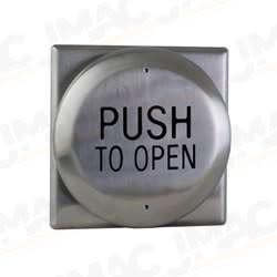 Camden CM-41-8F-WT-OB 4-1/2" Round Push Plate Switch, Square Back Plate, 'POUSSEZ POUR VERROUILLER', SPDT, Oil Rubbed Bronze, Boot and Water Tight Coating