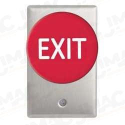Camden CM-5010H Mushroom Red Pushbutton (ADA Logo), Aluminum Faceplate, Single Gang, Spring Return, N/C, Momentary