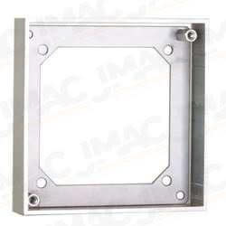 Camden CM-68AL Double Gang Square Mounting Surface Box, Shallow Depth, Anodized Aluminum, Clear Finish
