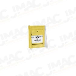 Camden CM-721-EDR Pull Station, Yellow, N/C Switch, PULL FOR EMERGENCY DOOR RELEASE