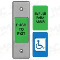 Camden CM-09710U-DUR 2" Piezoelectric Push/Exit Switch, Narrow, English and Spanish Labels, Duranodic