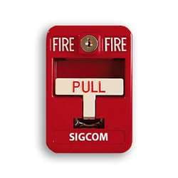 Sigcom SG-42CXK2-RD Single Action Pull Station for Fire Alarm, DPDT, Red