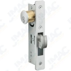 Adams Rite MS1850S-350-628 Deadlock with Hookbolt and 1-1/8" Backset in Clear Anodized Door Deadlock, Flat Faceplate, Hookbolt, Non-Handed, 1-1/8" Backset, Clear Anodized, For Aluminum Door
