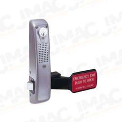 Arrow Lock 330 AL CA Exit Alarm, Paddle, Auto Relatching, Aluminum Painted