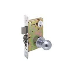 Arrow Lock AM11 BD 26D Apartment, Front Door Mortise Lock, B Knob, D Rose, Satin Chrome