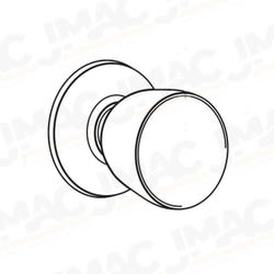 Arrow Lock CK04DE 26 Patio Knob Lock, DE Knob Trim Design, Bright Chrome