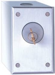 Camden CM-1070 Surface Mount Key Switch, SPDT Maintained & SPDT Momentary, Brushed Aluminum