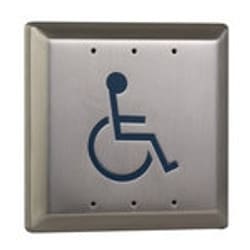 Camden CM-452OB 4-1/2" Square Push Plate Switch, Concealed Screws, ADA Logo, SPDT, Oil Rubbed Bronze