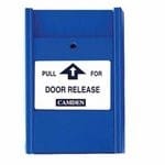 Camden CM-702BEPC Blue Pull Station, 2 N/C Switches, English and French, Clear Lift Cover