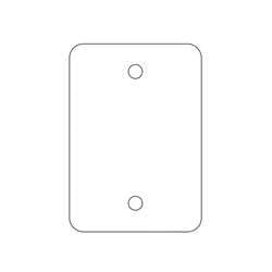 Detex 01P 689 P Blank Platefor Value Series Devices, Aluminum Painted