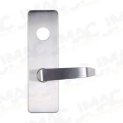 Detex 09DS RHR 629 D Lever Trim with Cylinder Hole, Right Hand Reverse, for 10/20/21/27 Series Devices, S Lever Style, Bright Stainless Steel