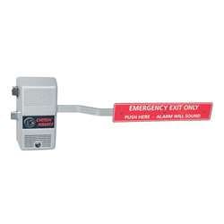 Detex ECL-600 W-CYL Warnock Hersey-Listed Fire Exit Hardware with Long Bar, Fire Rated, 36 In. to 48 In. Door Width, with Cylinder, Gray