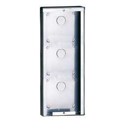 Comelit 3316/3 Stainless Steel Surface Mounted Housing, 3 Modules, Powercom Series