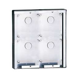 Comelit 3316/4 Stainless Steel Surface Mounted Housing, 4 Modules, Powercom Series